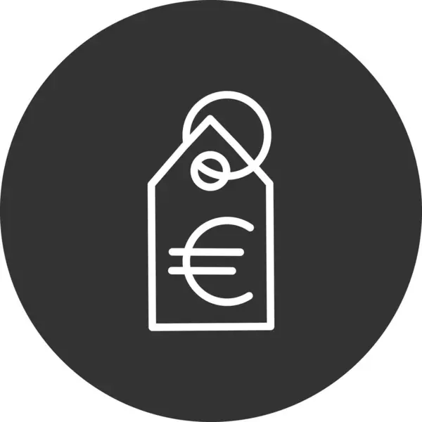 Precio Euro Tag Icono Web Ilustración Vectorial Simple — Vector de stock