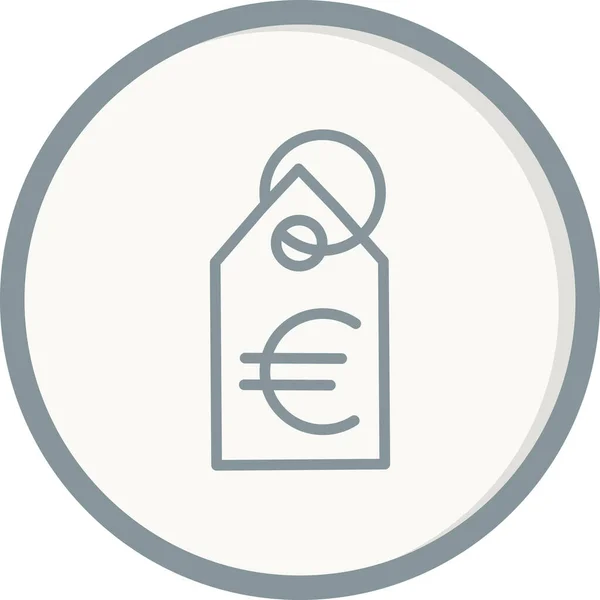 Prezzo Euro Tag Icona Web Semplice Illustrazione Vettoriale — Vettoriale Stock