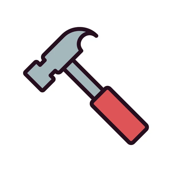 Hammer Tool Icon Vector Illustration — Stock Vector