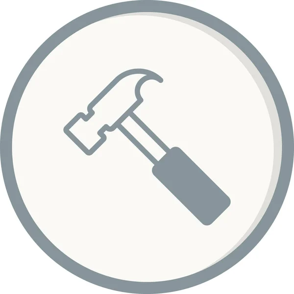 Hammer Werkzeug Symbol Vektor Illustration — Stockvektor