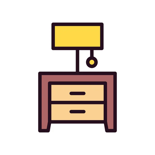 Night Stand Icon Vector Illustration — Stock Vector