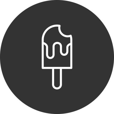 Dondurma simgesinin vektör illüstrasyonu