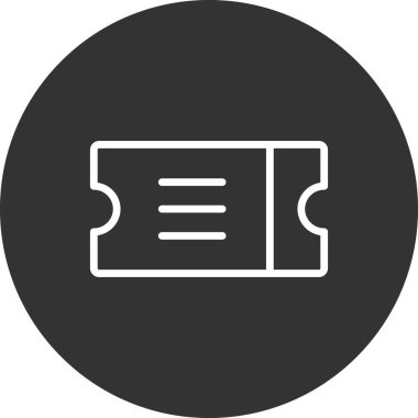 Bilet. Web simgesi basit illüstrasyon