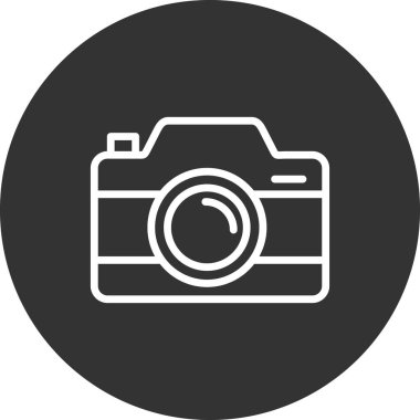 Kamera simgesinin vektör illüstrasyonu