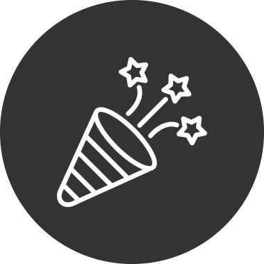 Havai fişekler. Web simgesi basit illüstrasyon