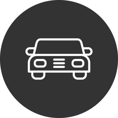 araba simgesi, vektör illüstrasyonu
