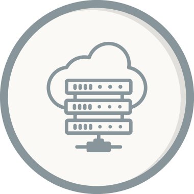 Bulut. Web simgesi basit illüstrasyon