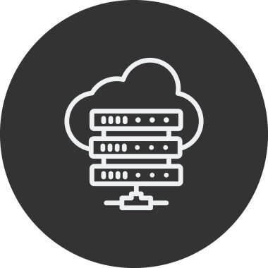 Bulut. Web simgesi basit illüstrasyon