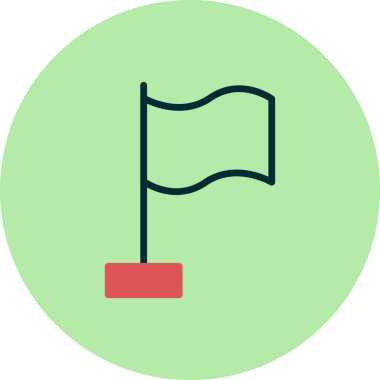 bayrak ikonu vektör illüstrasyonu