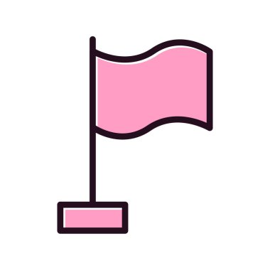 bayrak ikonu vektör illüstrasyonu