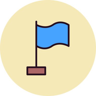 bayrak ikonu vektör illüstrasyonu