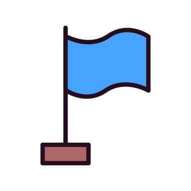 bayrak ikonu vektör illüstrasyonu 