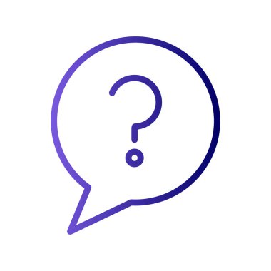 Soru işareti simgesi, vektör illüstrasyonuna yardım