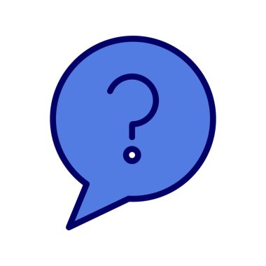 Soru işareti simgesi, vektör illüstrasyonuna yardım