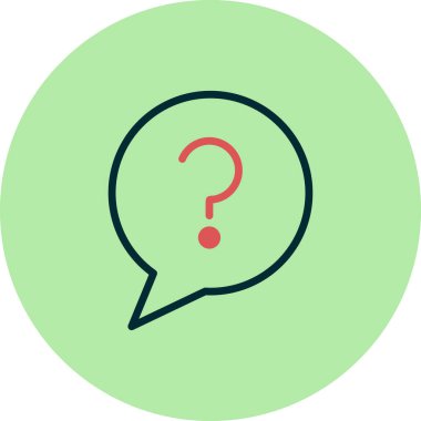 Soru işareti simgesi, vektör illüstrasyonuna yardım