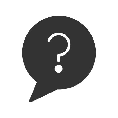 Soru işareti simgesi, vektör illüstrasyonuna yardım