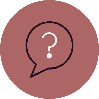 Soru işareti simgesi, vektör illüstrasyonuna yardım