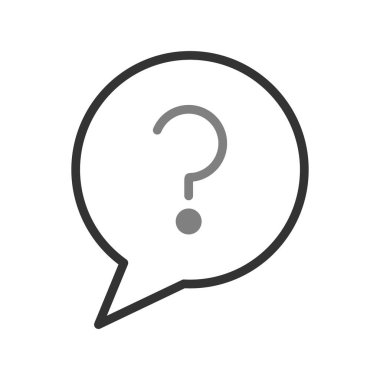 Soru işareti simgesi, vektör illüstrasyonuna yardım