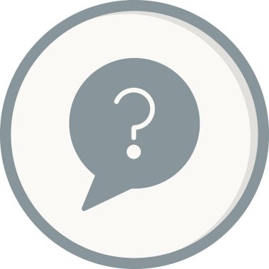 Soru işareti simgesi, vektör illüstrasyonuna yardım