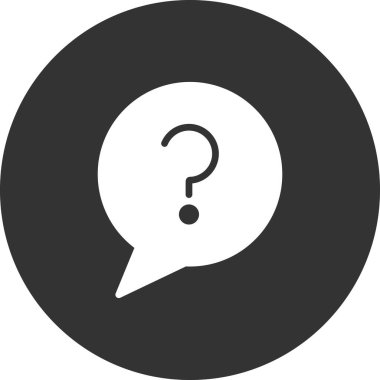 Soru işareti simgesi, vektör illüstrasyonuna yardım