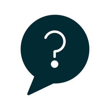 Soru işareti simgesi, vektör illüstrasyonuna yardım