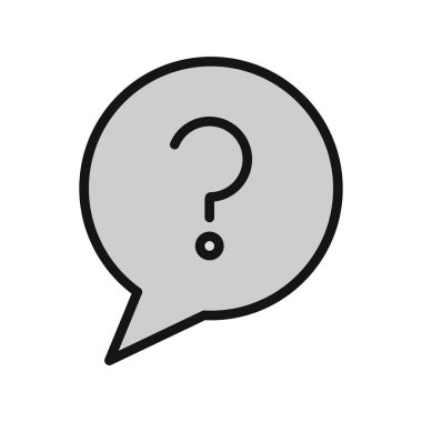 Soru işareti simgesi, vektör illüstrasyonuna yardım