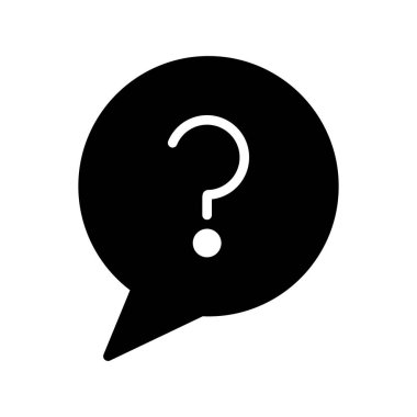 Soru işareti simgesi, vektör illüstrasyonuna yardım