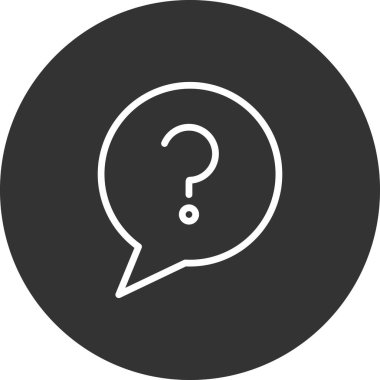 Soru işareti simgesi, vektör illüstrasyonuna yardım