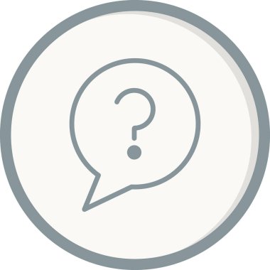 Soru işareti simgesi, vektör illüstrasyonuna yardım