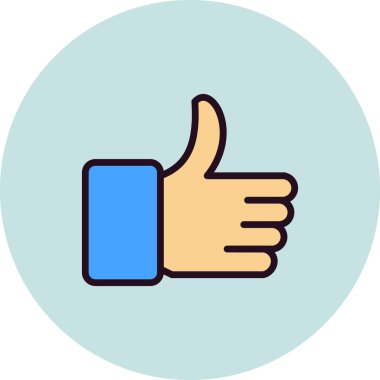 trend biçimi izole edilmiş arkaplanda başparmak simgesi