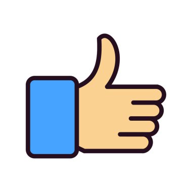 trend biçimi izole edilmiş arkaplanda başparmak simgesi