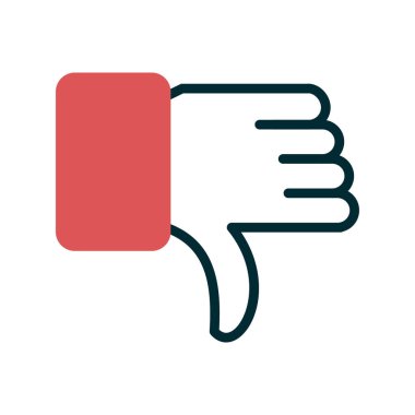 Düz bir başparmak simgesi. vektör illüstrasyonu.