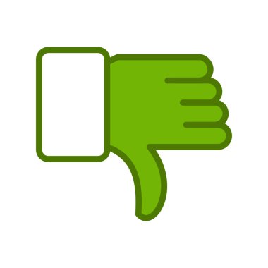 Düz bir başparmak simgesi. vektör illüstrasyonu.