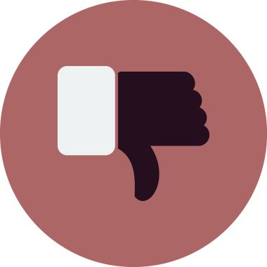 Düz bir başparmak simgesi. vektör illüstrasyonu.