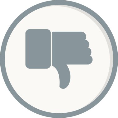 Düz bir başparmak simgesi. vektör illüstrasyonu.