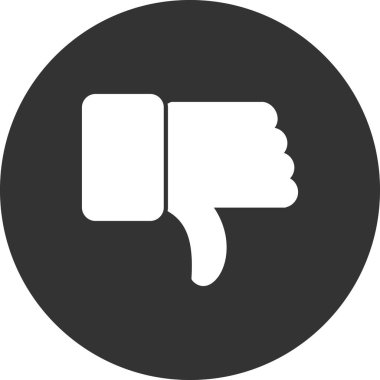 Düz bir başparmak simgesi. vektör illüstrasyonu.