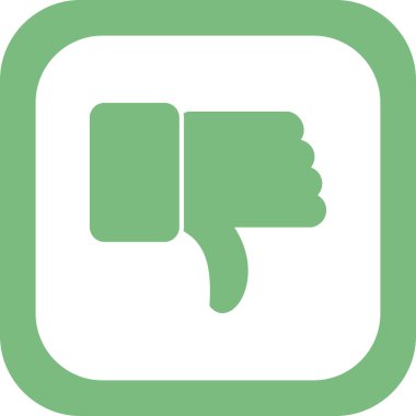 Düz bir başparmak simgesi. vektör illüstrasyonu.