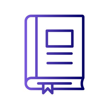 Kitap satırı simgesi, vektör çizim