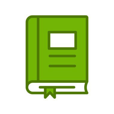 Kitap satırı simgesi, vektör çizim