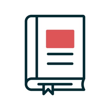 Kitap satırı simgesi, vektör çizim