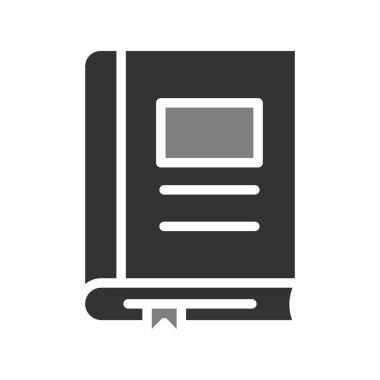 Kitap satırı simgesi, vektör çizim