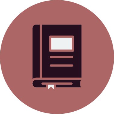 Kitap satırı simgesi, vektör çizim