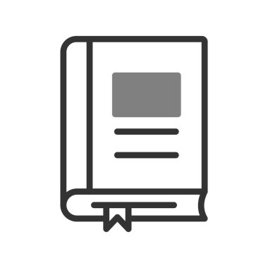 Kitap satırı simgesi, vektör çizim