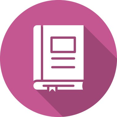 Kitap satırı simgesi, vektör çizim