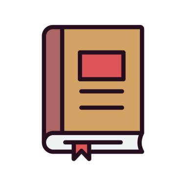 Kitap satırı simgesi, vektör çizim