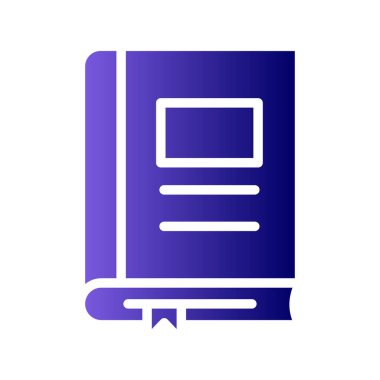 Kitap satırı simgesi, vektör çizim