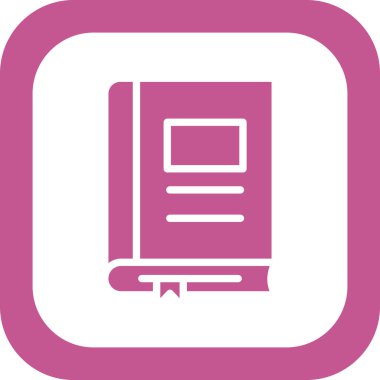 Kitap satırı simgesi, vektör çizim