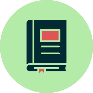 Kitap satırı simgesi, vektör çizim