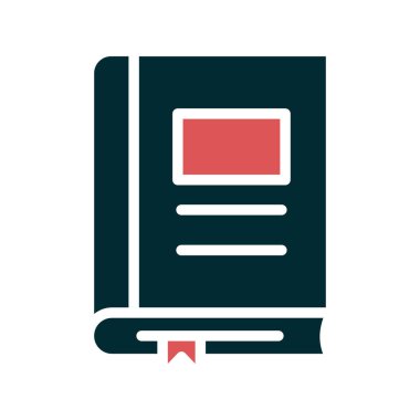 Kitap satırı simgesi, vektör çizim