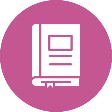 Kitap satırı simgesi, vektör çizim